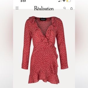Realization Par Alexandra Red Star Dress - Size L